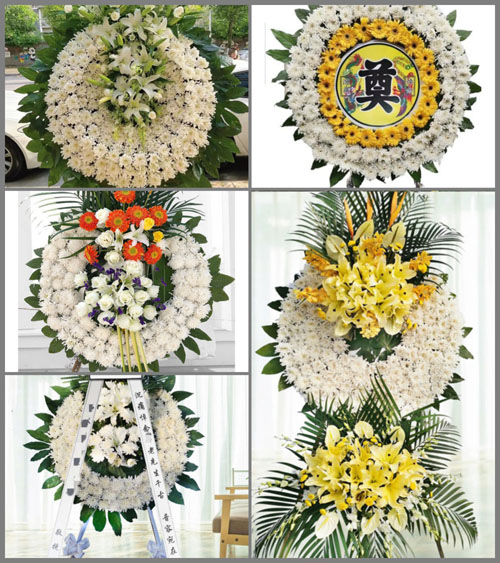 山东青岛莱西市姜山镇西虎村花圈速递