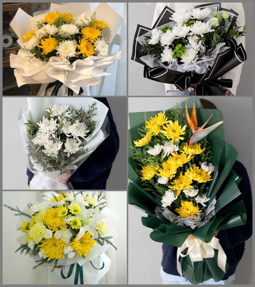 山东青岛莱西市姜山镇西虎村白事花束代送